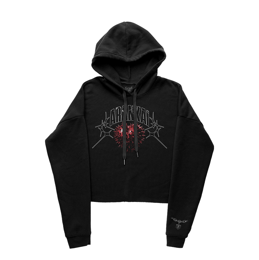 Keychain Heart Cropped Hoodie